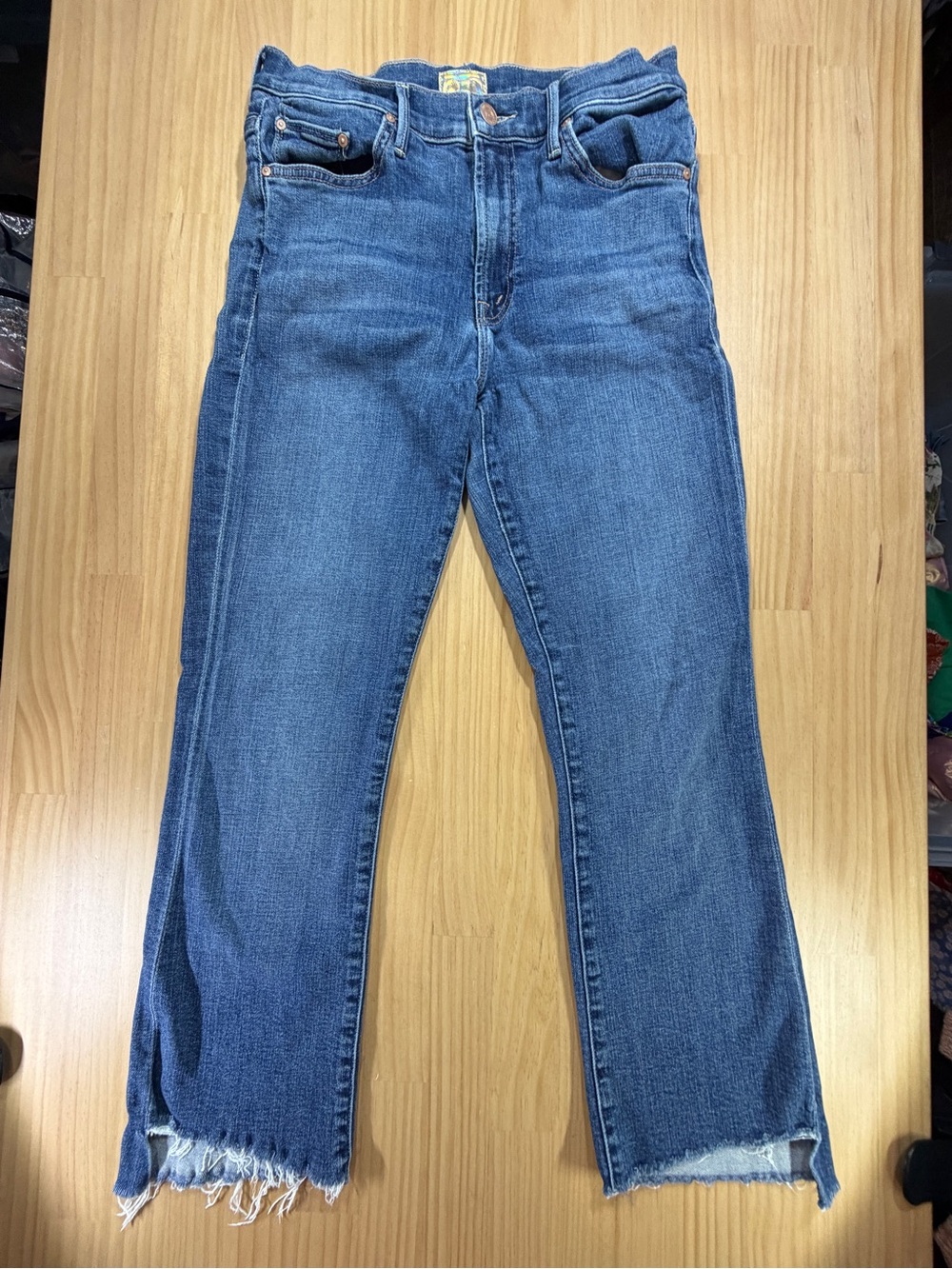 MOTHER Straight-Leg Men's Jeans in Mid Blue B12